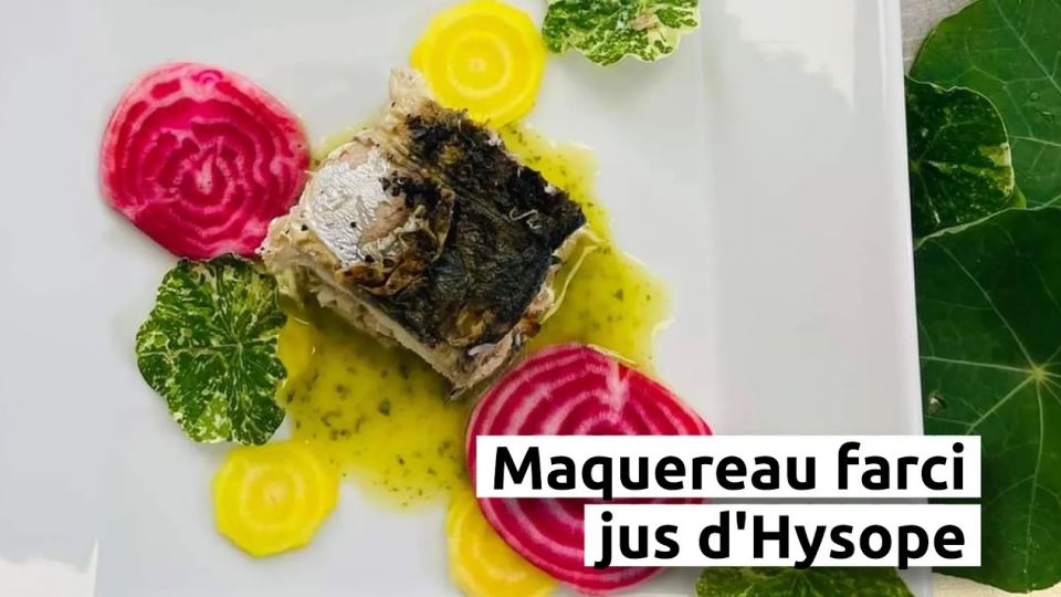 A feu doux : Daily des Saveurs #03 Maquereau farci, jus d'Hysope
