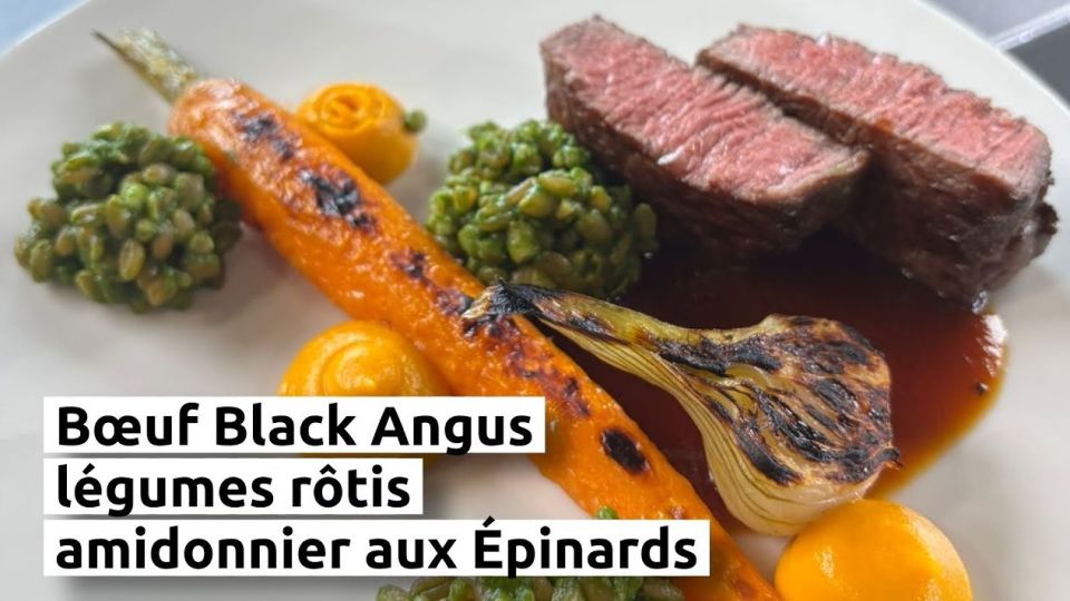 A feu doux : Alexis Baudin #04 Bœuf Black Angus, Légumes Rôtis & Amidonnier aux Épinards