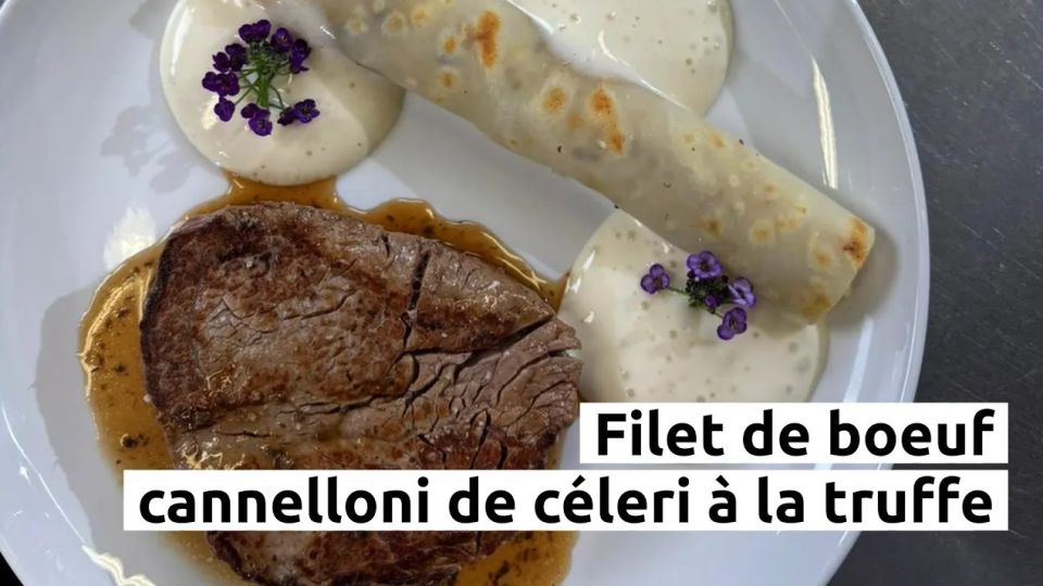 A feu doux : L'Ebresse #04 Filet de boeuf, cannelloni de céleri à la truffe