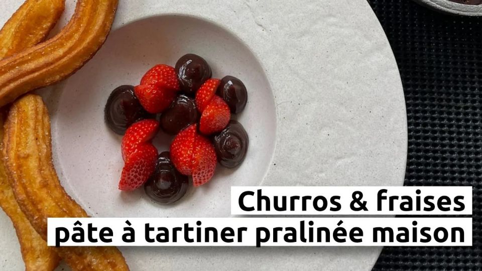 A feu doux : Les Roses #05 Churros et pâte à tartiner pralinée maison