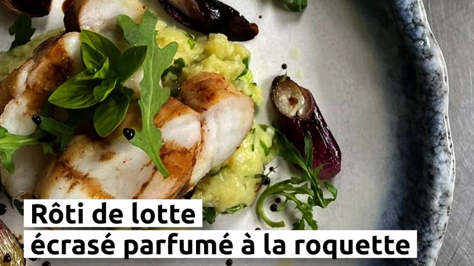 A feu doux : La Résidence #04 Rôti de lotte, écrasé parfumé à la roquette