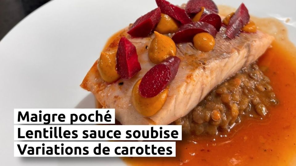 A feu doux : Racines #04 Maigre poché au jus de légumes et variations de carottes