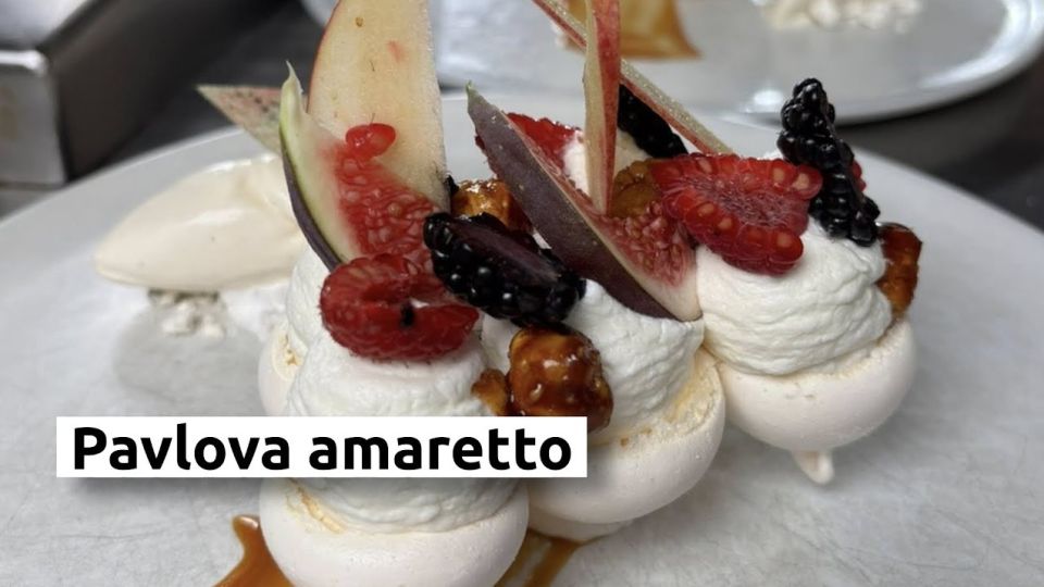 A feu doux : L'Hostellerie du Prieuré #5 Pavlova amaretto