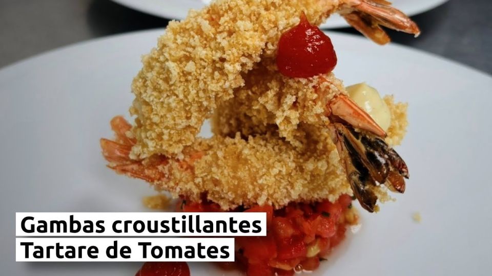 A feu doux : Aime #3 Gambas croustillantes, Tartare de Tomates