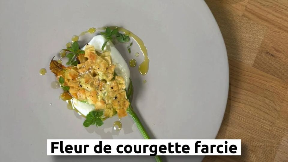 A feu doux : L'Argousier #1 Fleur de courgette farcie