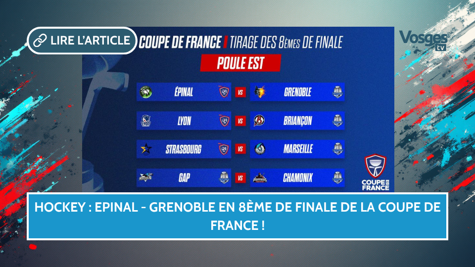 Hockey : Epinal - Grenoble en 8ème de finale de la coupe de France !