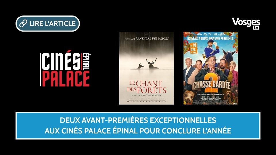 Deux avant-premières exceptionnelles aux Cinés Palace Épinal pour conclure l’année