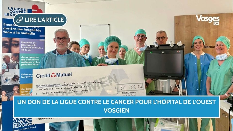Un don de la Ligue contre le cancer pour l’hôpital de l’Ouest vosgien