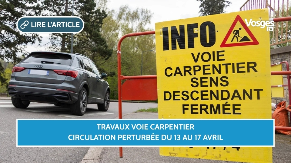Travaux voie Carpentier, circulation perturbée du 13 au 17 avril