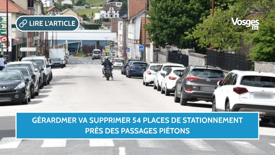 Gérardmer va supprimer 54 places de stationnement près des passages piétons